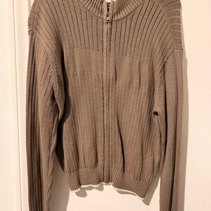 Hollister Taupe Ribbed Cardigan